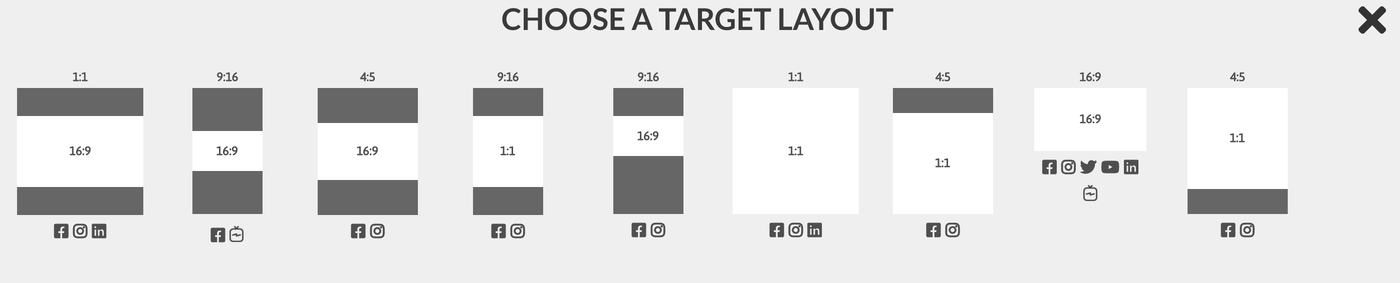 Choose layout