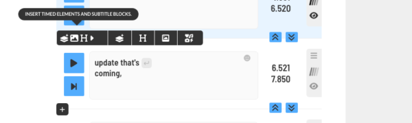 Add Timed Elements Subtitle Editor